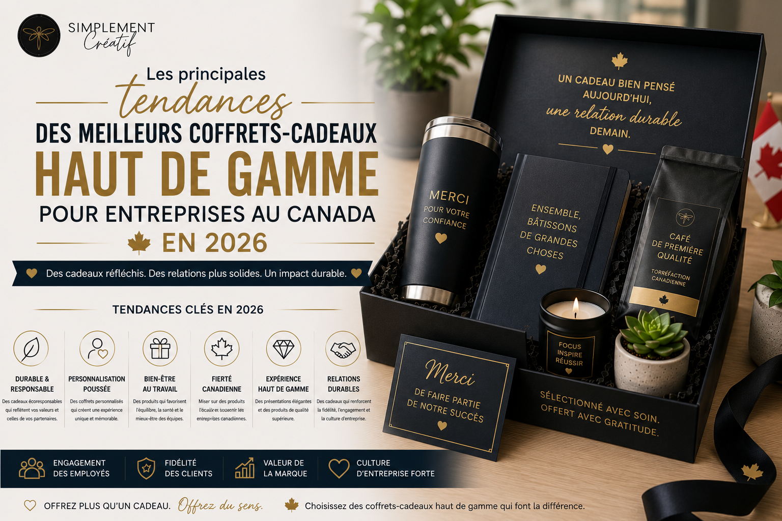 Les principales tendances des meilleurs coffrets-cadeaux haut de gamme pour entreprises au Canada en 2026