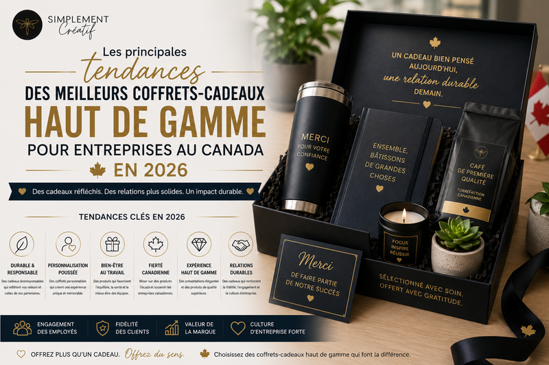 Les principales tendances des meilleurs coffrets-cadeaux haut de gamme pour entreprises au Canada en 2026