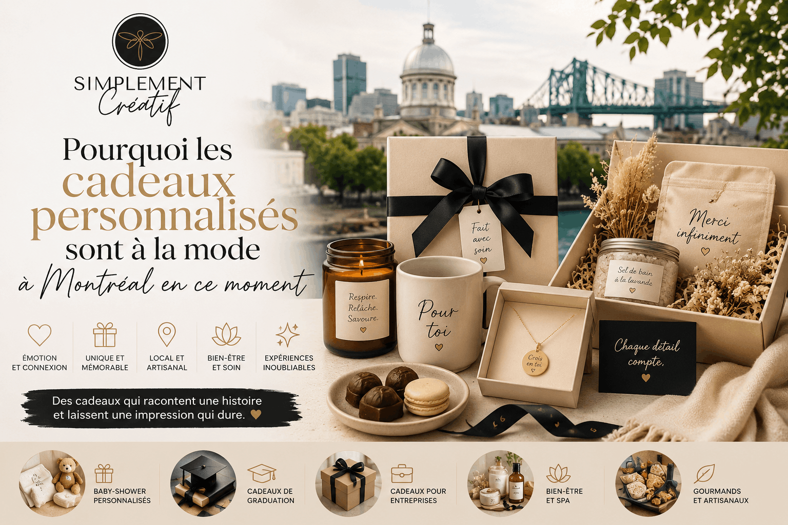 Coffrets cadeaux personnalisés pour femmes à Montréal