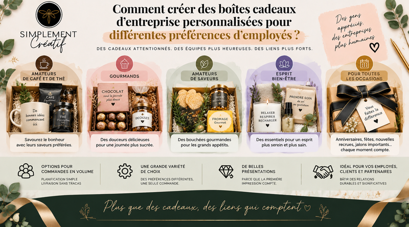 Comment créer des boîtes-cadeaux corporatives personnalisées selon les préférences des employés?