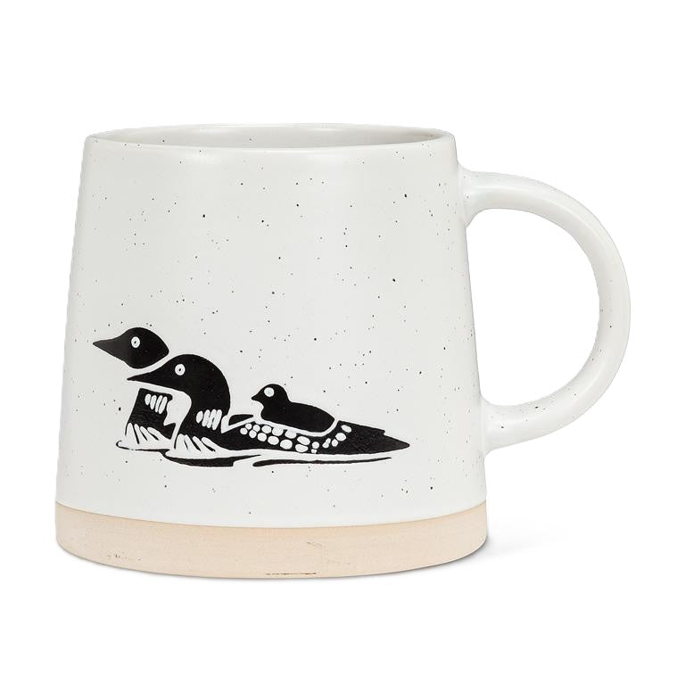 Tasse à base large avec plongeons huards, 3,5 po (H), 14 oz