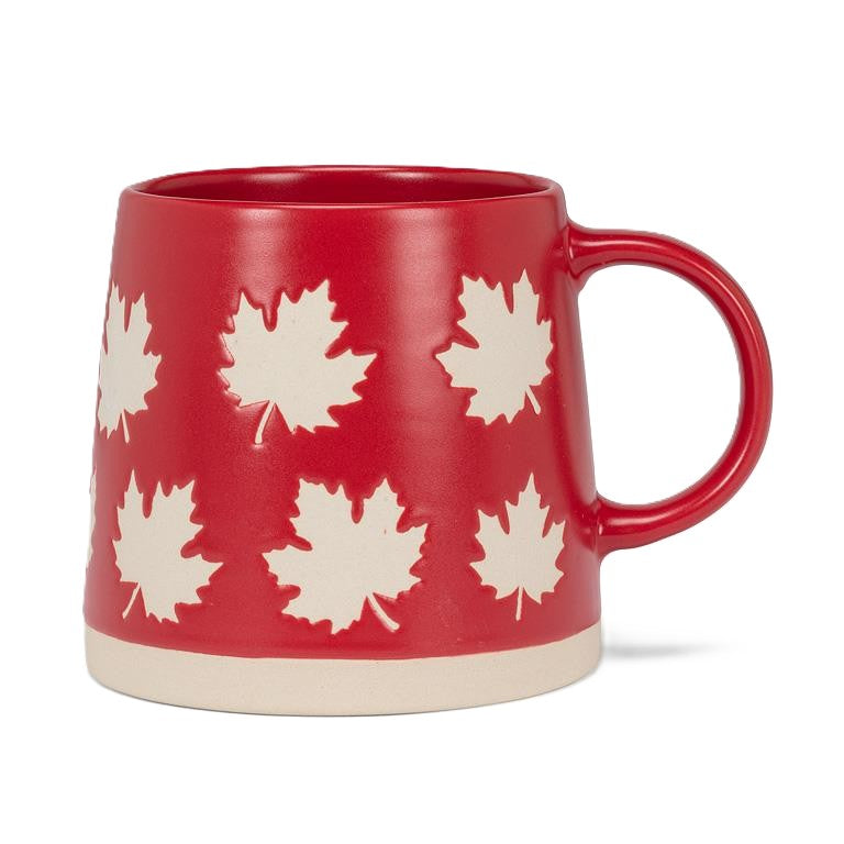 Grande tasse à base large avec feuilles d’érable