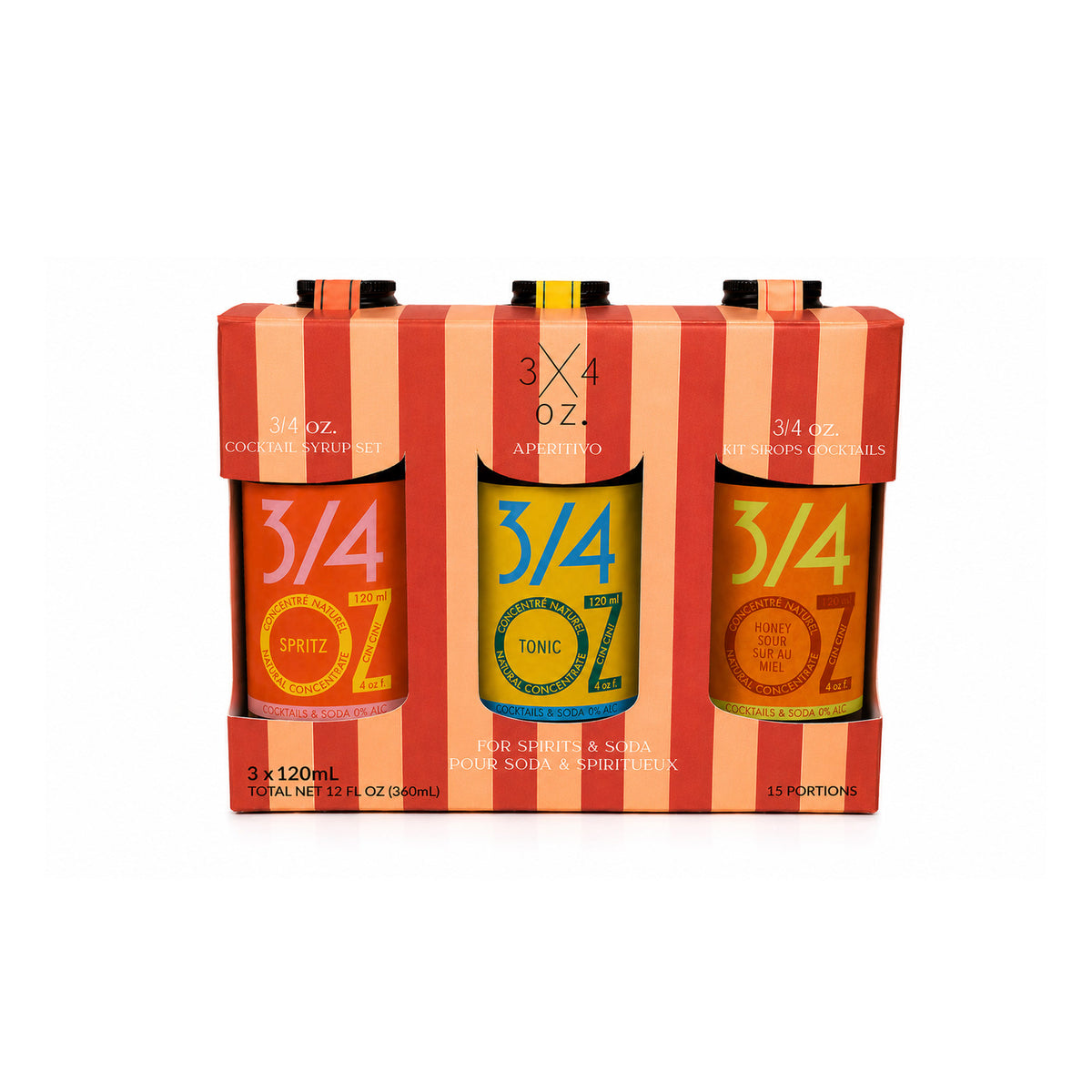 Coffret Apéritivo 3/4 oz – 3 sirops à cocktails
