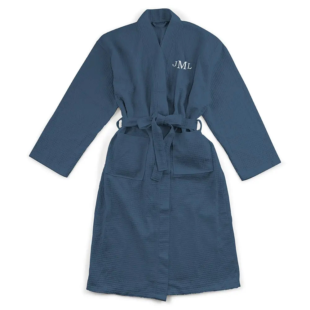 Peignoir long en nid d’abeille pour homme