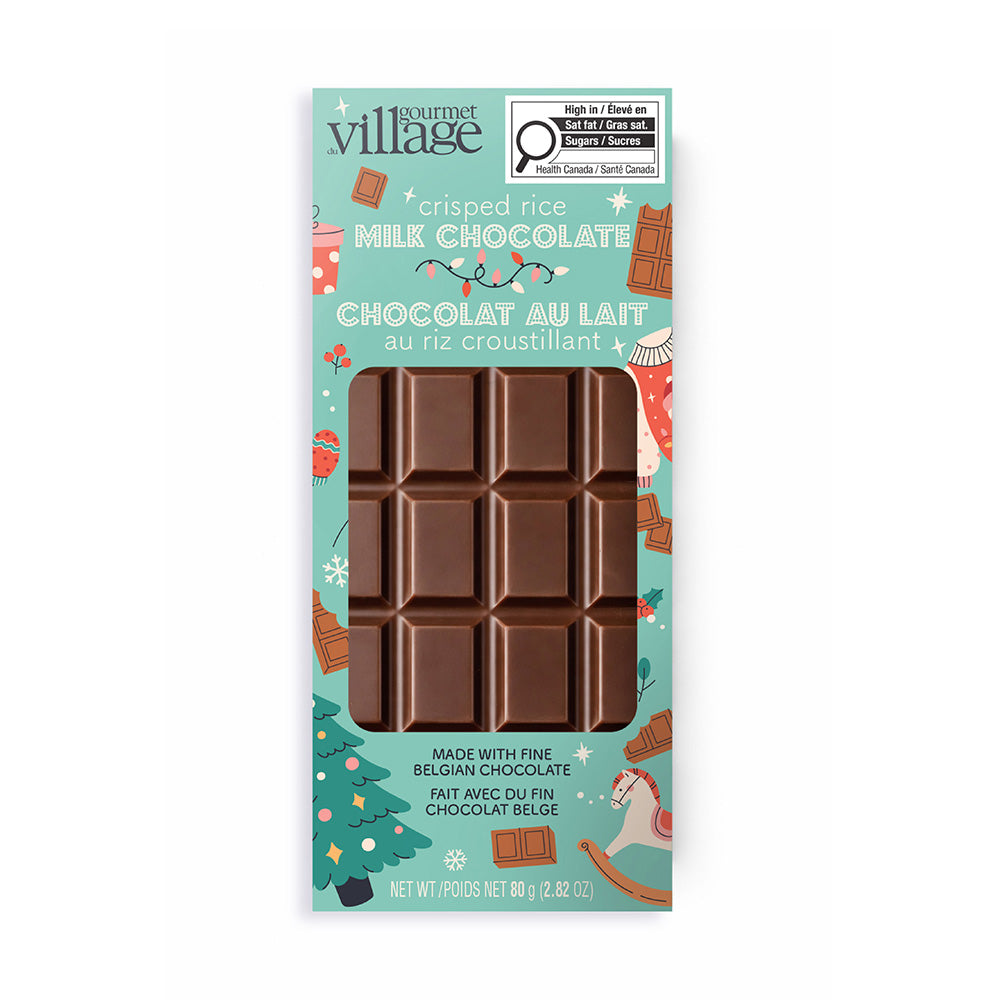 Tablette de chocolat au lait et au riz croustillant