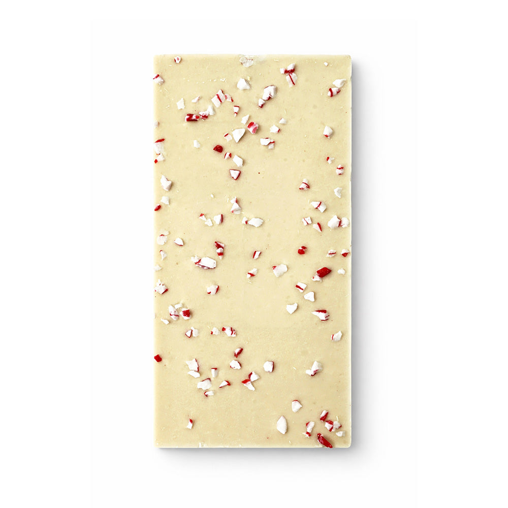 Tablette de chocolat blanc à la canne de Noël