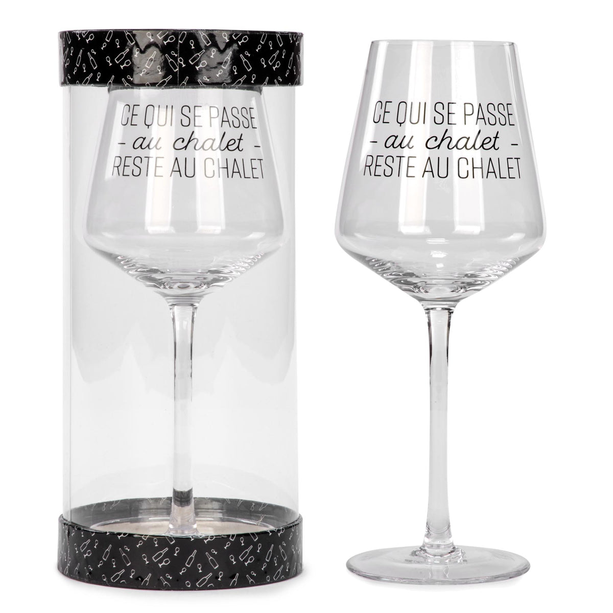 Verres "Ce Qui Se Passe -Au Chalet- Reste Au Chalet
