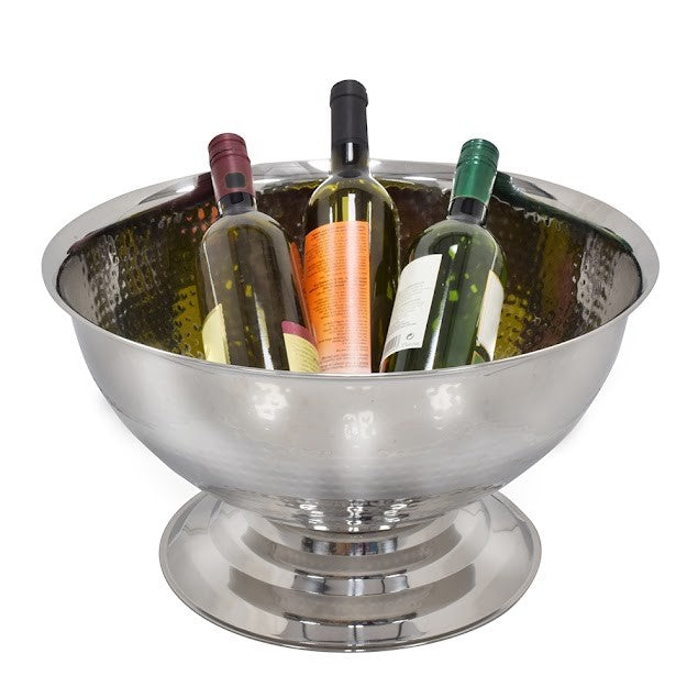 Bac à boissons chromé 40 cm (15,75 po) de diamètre × 23,5 cm (9,25 po) de hauteur