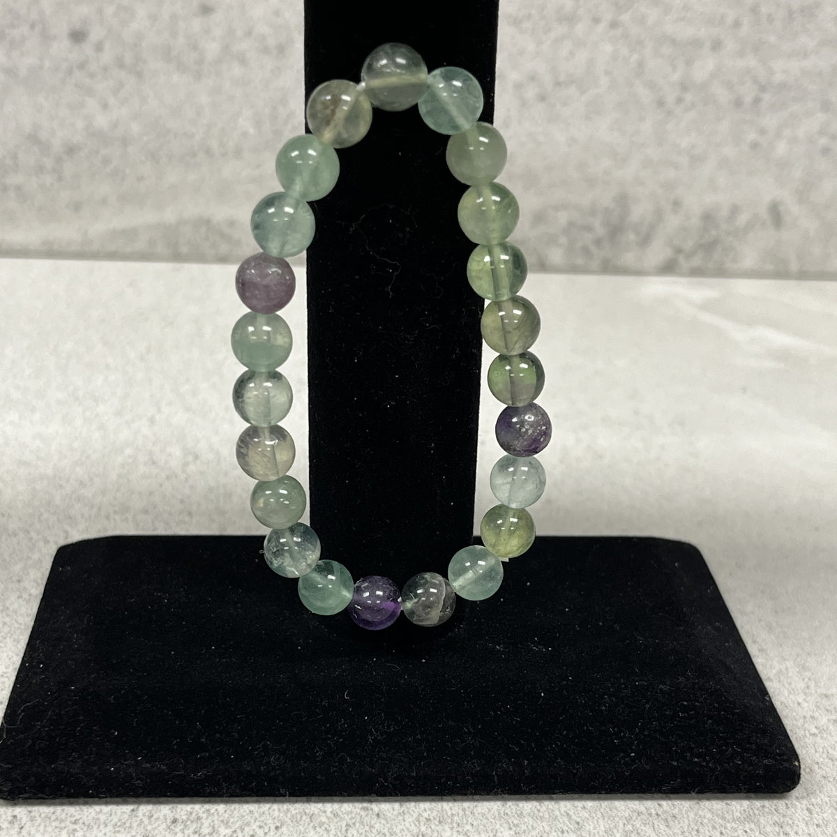 Aqua and Purple Beads Bracelet