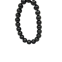 Bracelet de perles en Calcédoine Noire