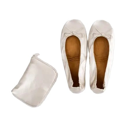 Chaussons pliables style ballerine pour mariage - Or champagne