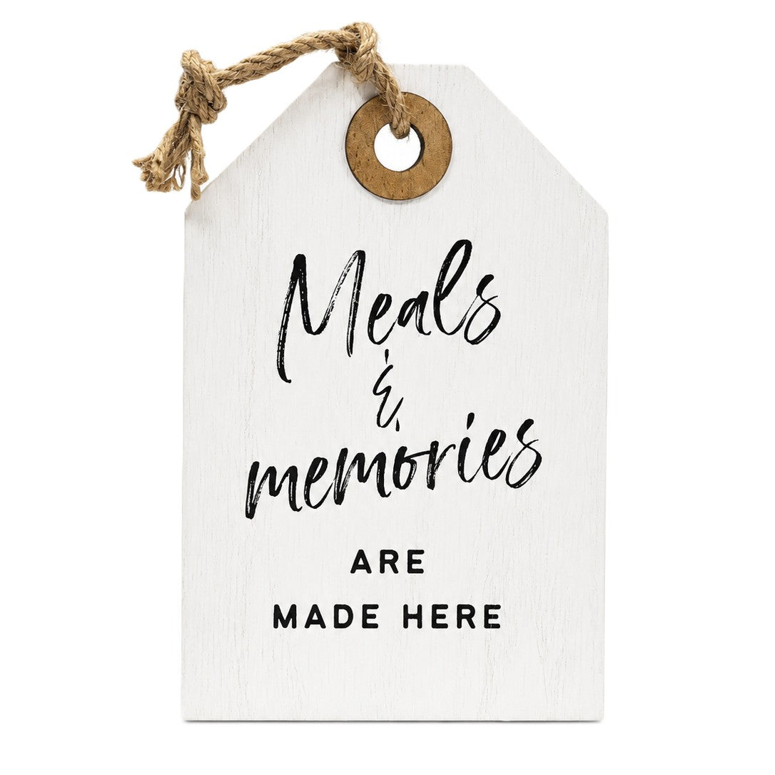 Plaque à susp - meals & memories are made here