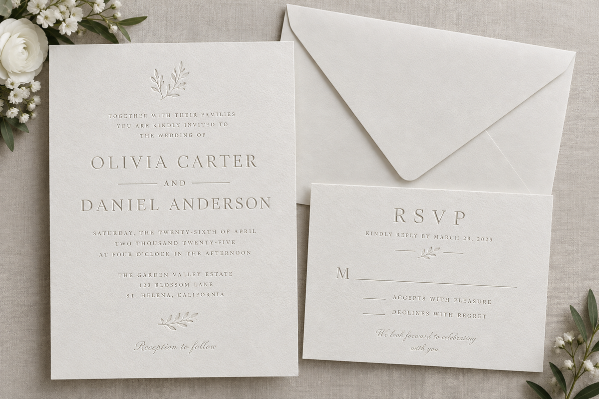 Invitations de mariage personnalisées