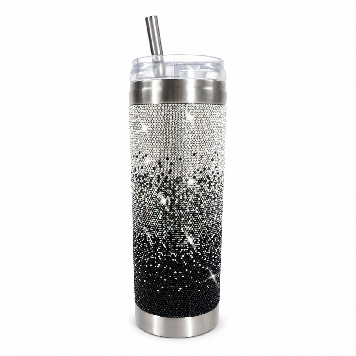 Gobelet en cristaux Jacqueline Kent Believe – Ombré noir et cristaux diamant