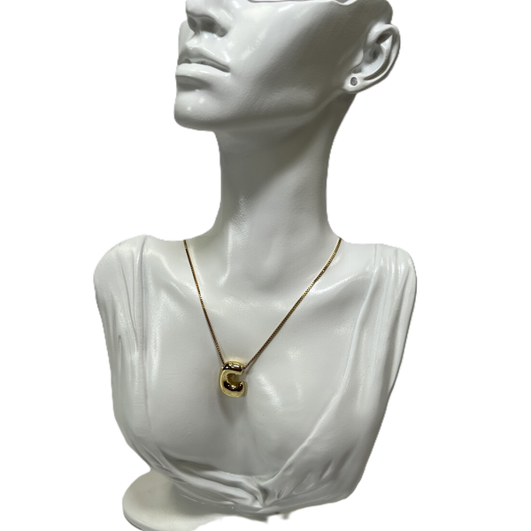 Necklace with Chain C Initial Belle by elle barred