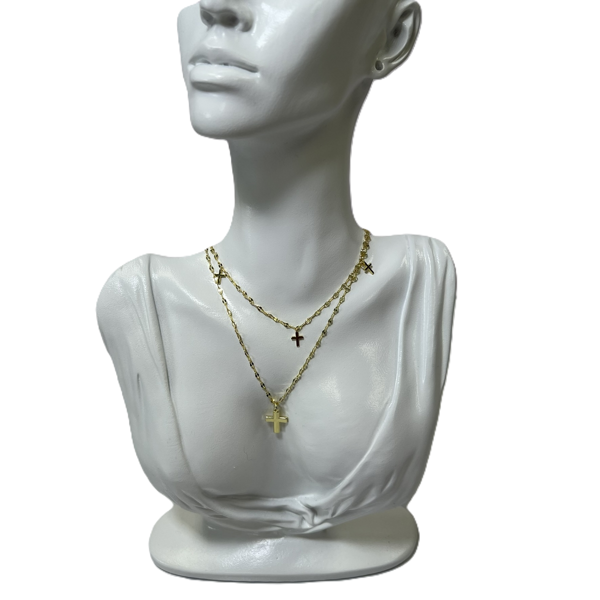 Colliers Cross My Heart en Or Plaque