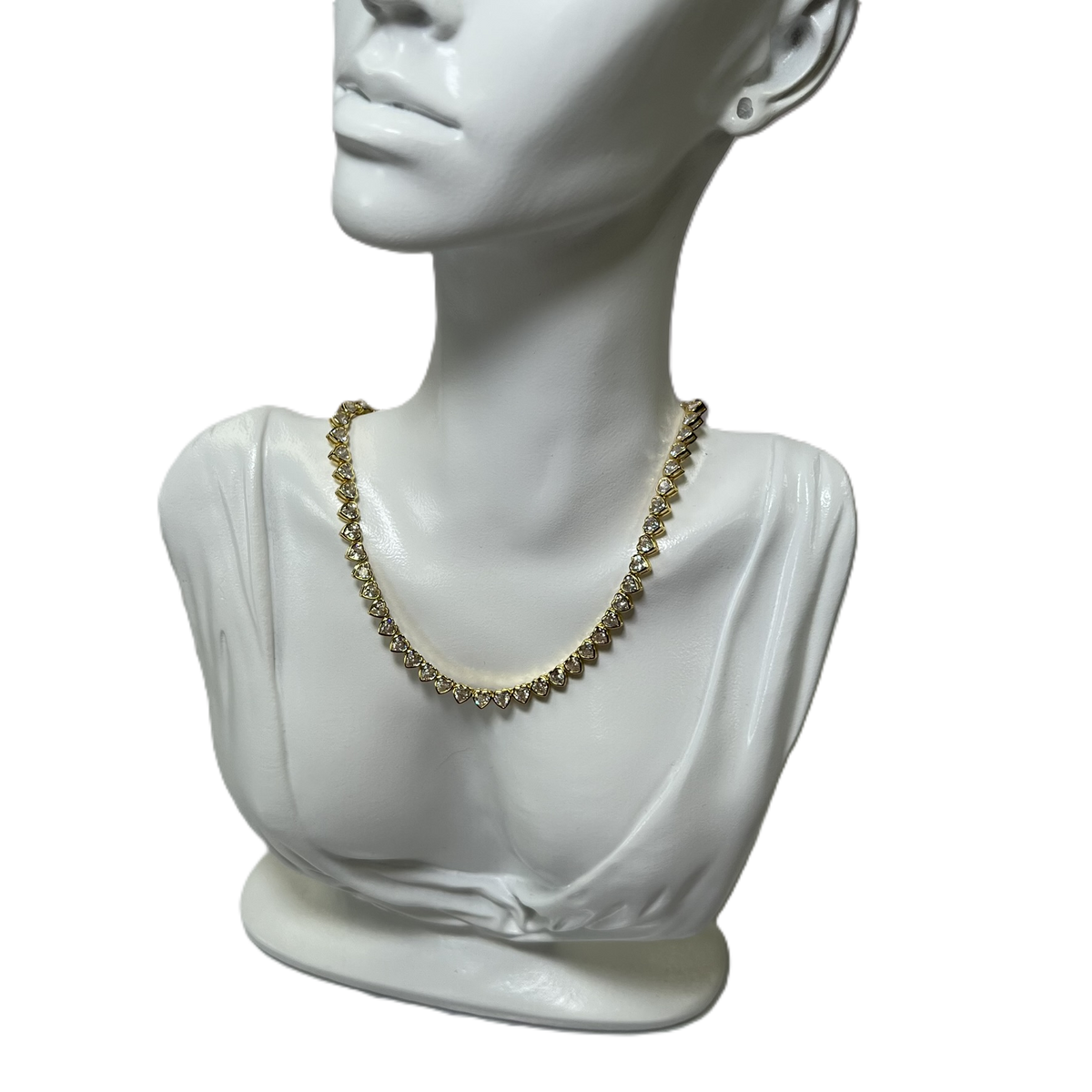 Collier Cupid – Collier Tennis Cœur Plaque Or