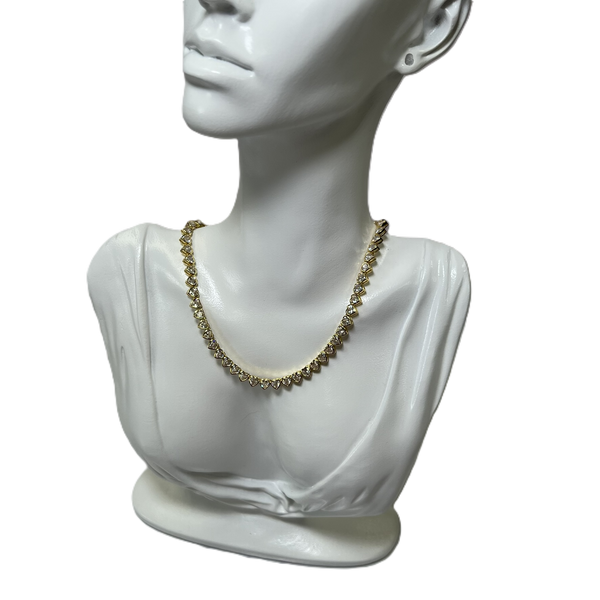 Collier Cupid – Collier Tennis Cœur Plaque Or