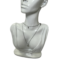 Colliers Cross My Heart en Argent Plaqué