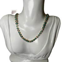 Collier Cupid – Collier Tennis Cœur Turquoise et Zircon