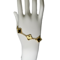 Lucky Clover “Pyrit” Bracelet in Gold Color