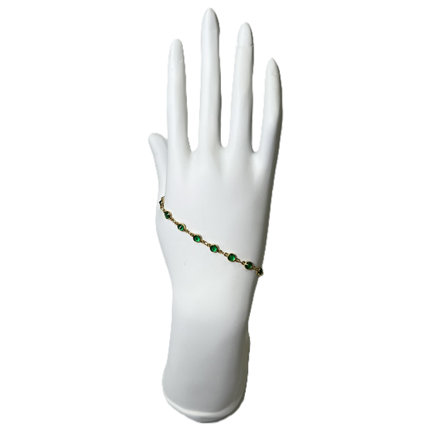 Green Bubbles Belle by elle barred bracelet