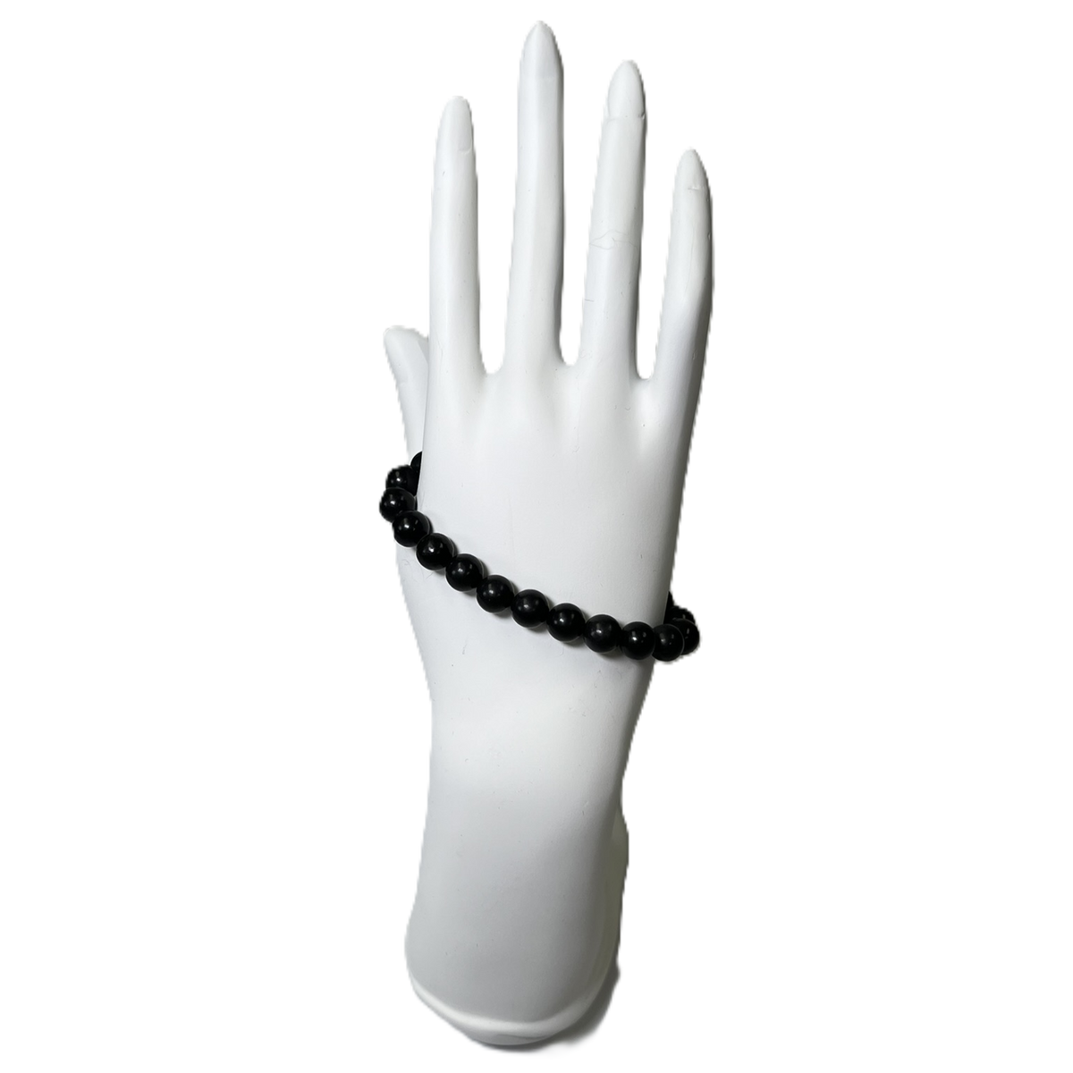 Bracelet de perles en Calcédoine Noire