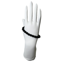 Bracelet de perles en Calcédoine Noire