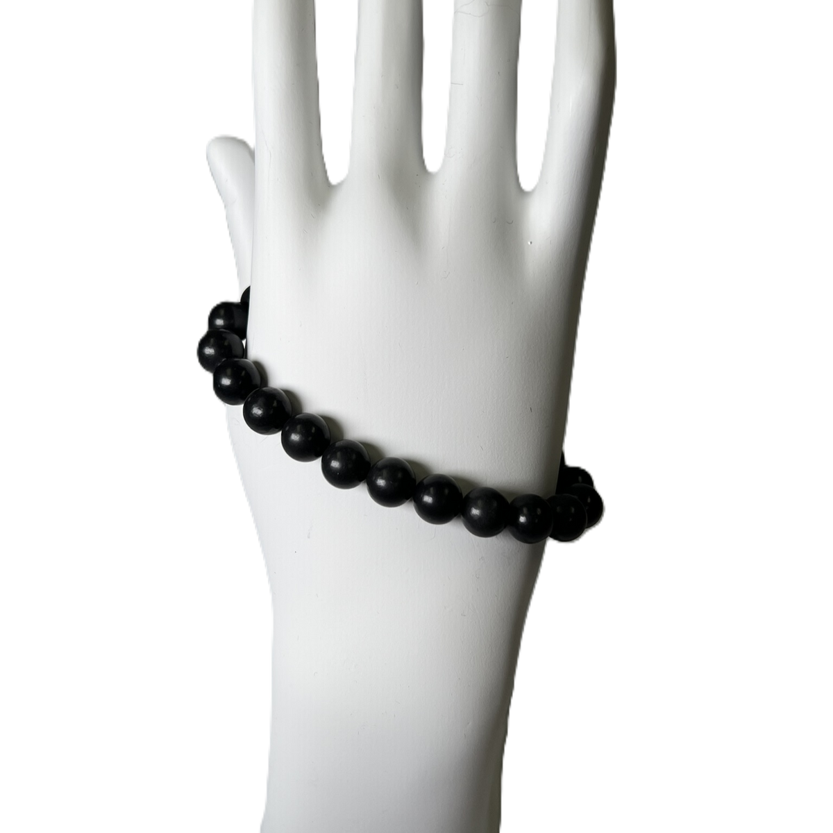 Bracelet de perles en Calcédoine Noire