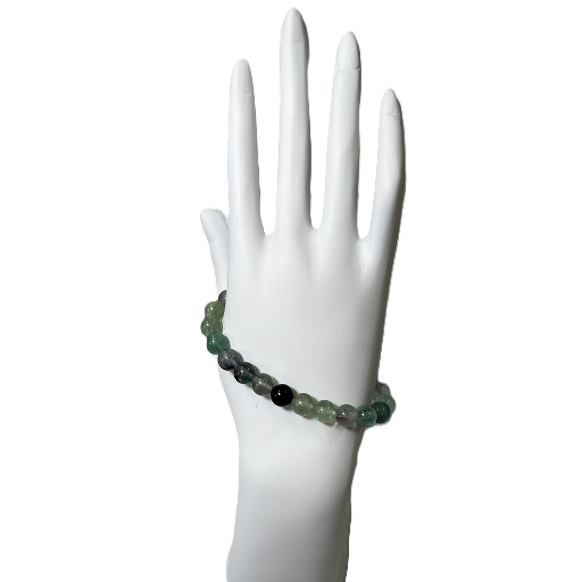 Aqua and Purple Beads Bracelet