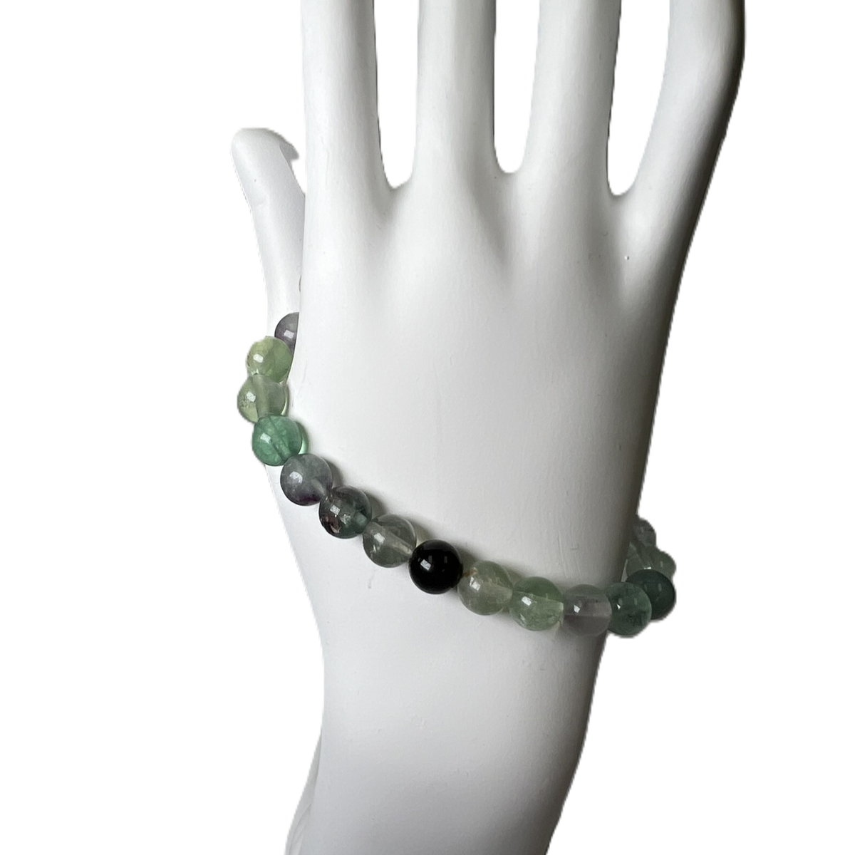 Aqua and Purple Beads Bracelet