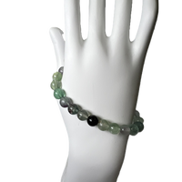 Aqua and Purple Beads Bracelet