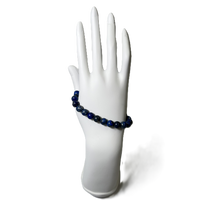 Bracelet Composé de Perles de Lapis-Lazuli Melanger avec Pyrite.