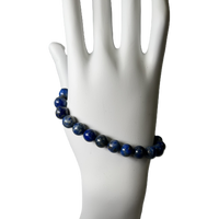 Bracelet Composé de Perles de Lapis-Lazuli Melanger avec Pyrite.