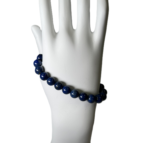 Bracelet Composé de Perles de Lapis-Lazuli Melanger avec Pyrite.