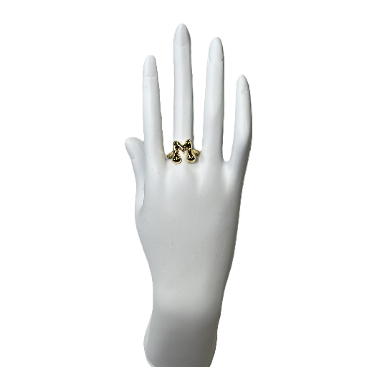 Ring M Initial Bubble Adjustable Belle by elle barred