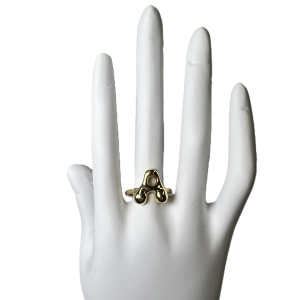 Ring A Initial Bubble Adjustable Belle by elle barred