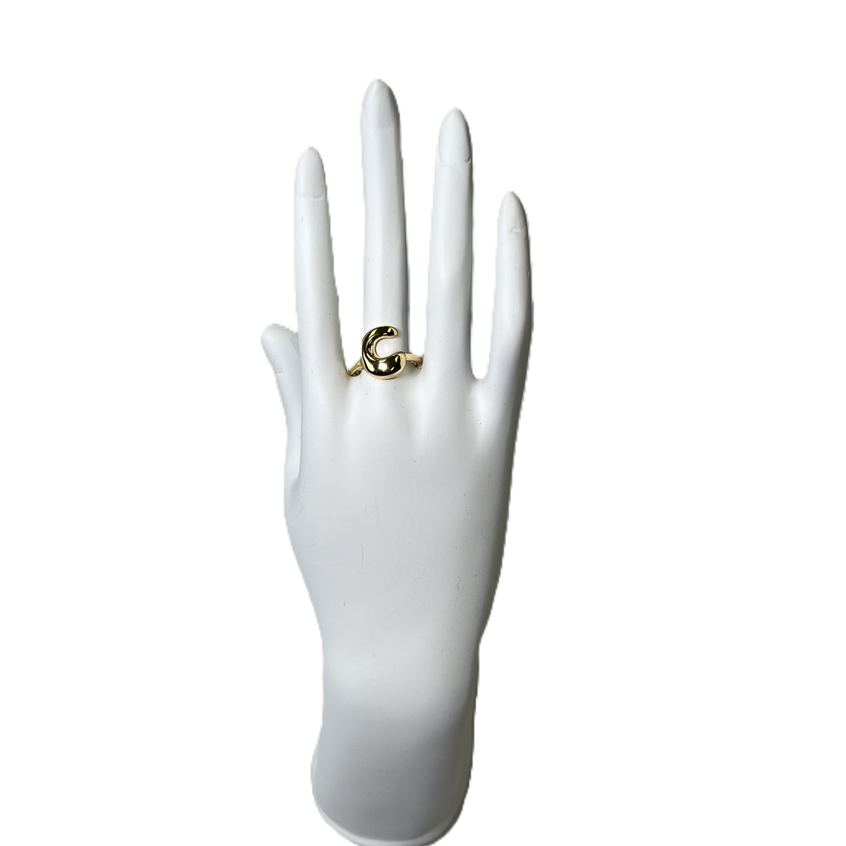 Ring C Initial Bubble Belle by elle barred