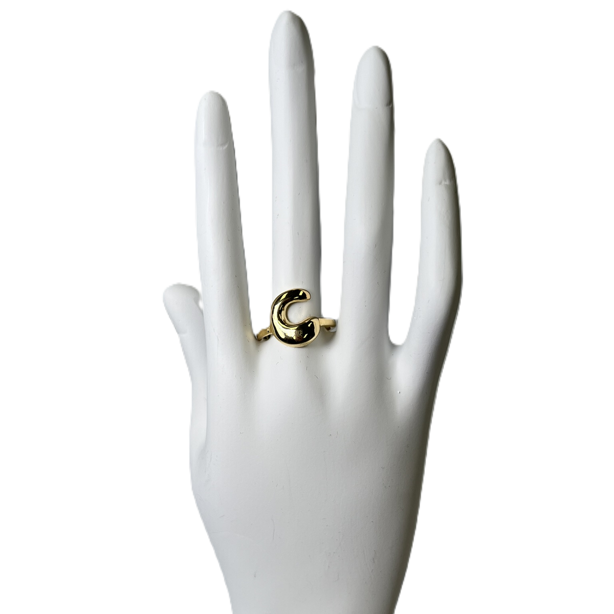 Ring C Initial Bubble Belle by elle barred