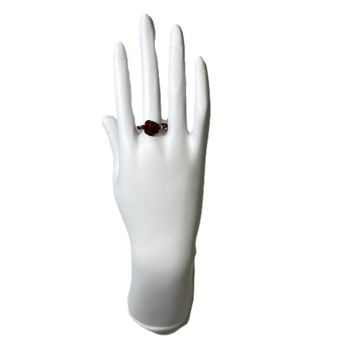 Bague en Perles avec Grenat Almandin Rose