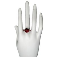 Bague en Perles avec Grenat Almandin Rose