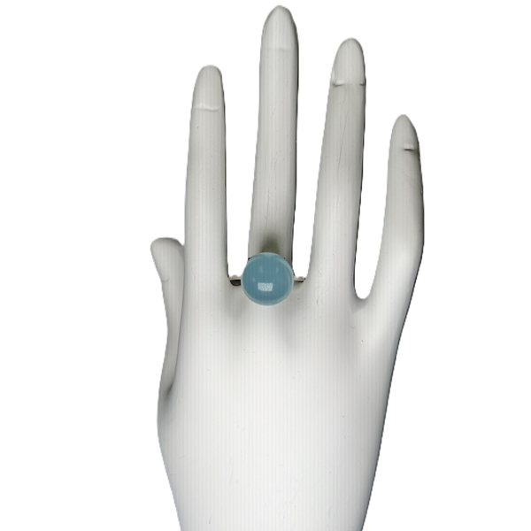 Ring Sphere "Aqua marine" Adjustable