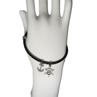 Bracelet Tressé Ancre & Roue de Capitaine