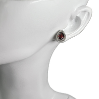 Boucles D’Oreilles Goutte « Ruby » en Argent 925