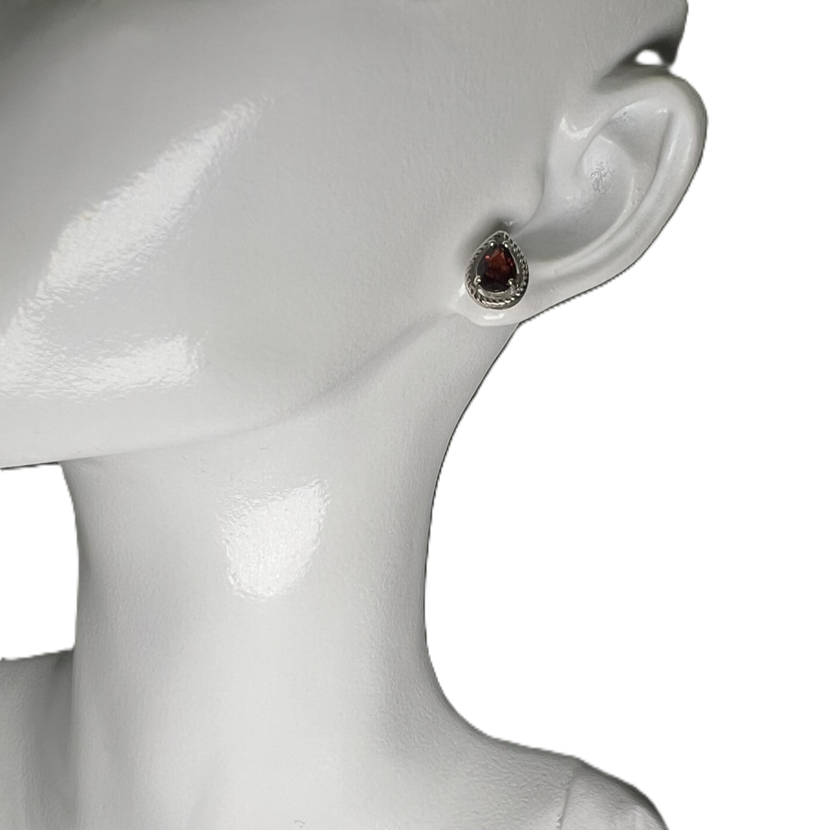 Boucles D’Oreilles Goutte « Ruby » en Argent 925