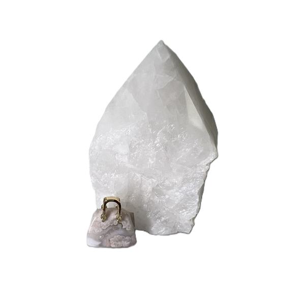 Pendentif en forme de sac à main "Flower Agate"