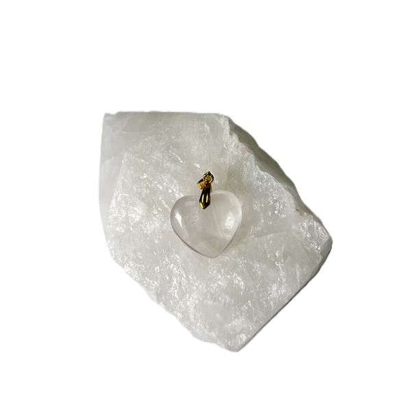 Heart Shaped Pendant "Clear Quartz"