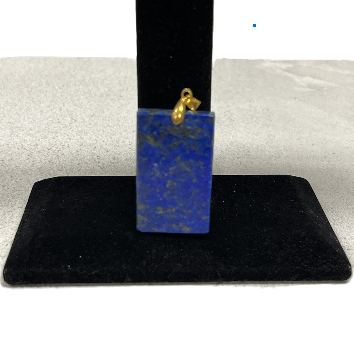 Lapis Lazuli Rectangle Pendant with Gold Bail