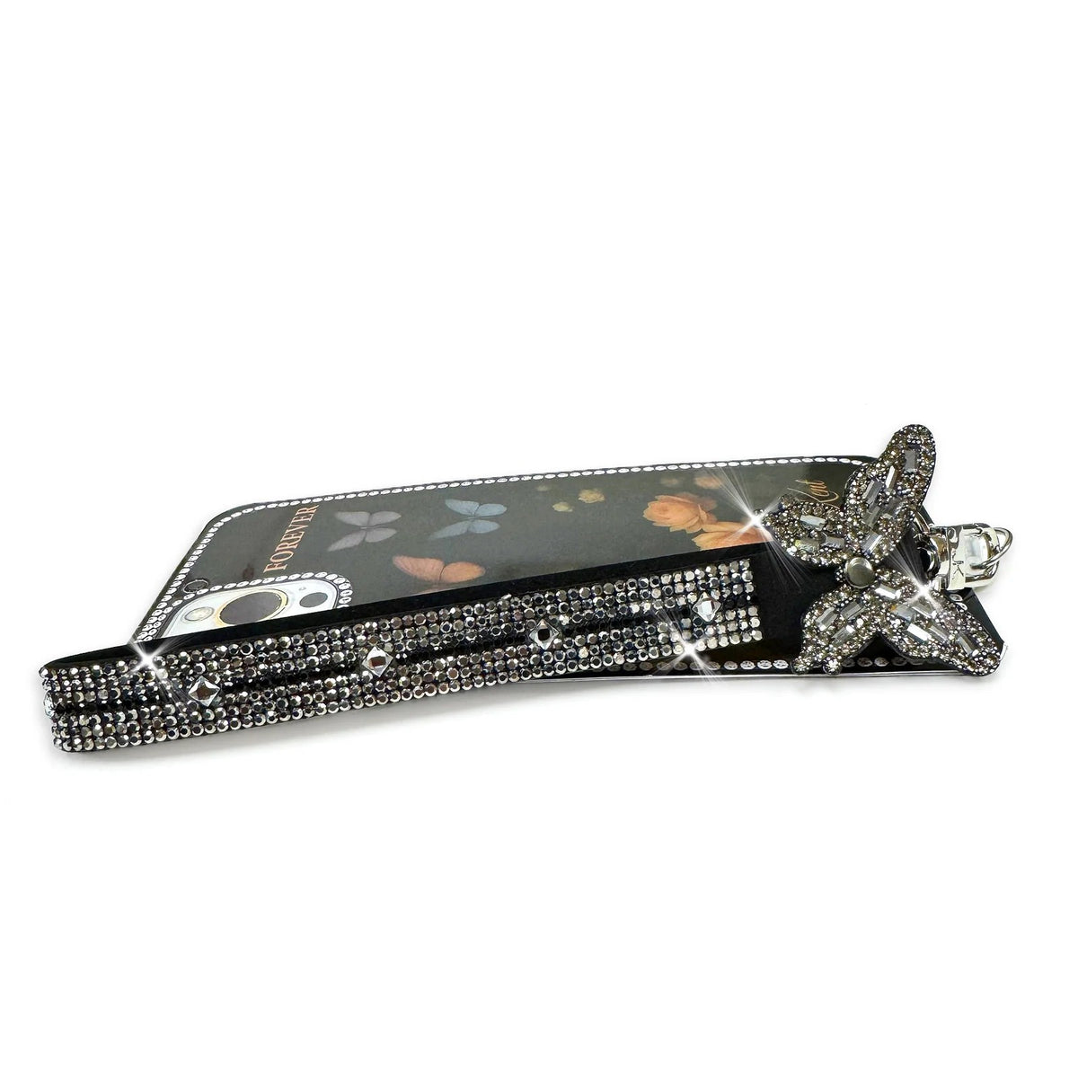 Dragonne de téléphone Wings of the Heart couleur hématite (Ailes du cœur)
