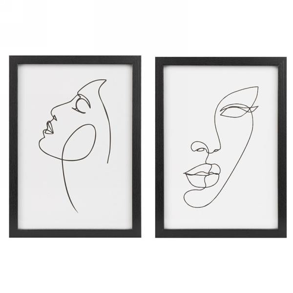 Tableaux décoratifs de silhouette de femme Ens. (2)